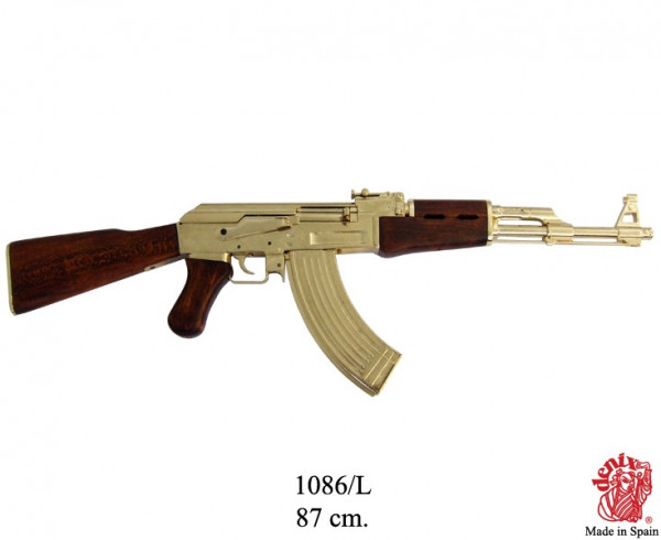 NEU Kalashnikov AK 47,vergoldete Sadam- Ausführung
