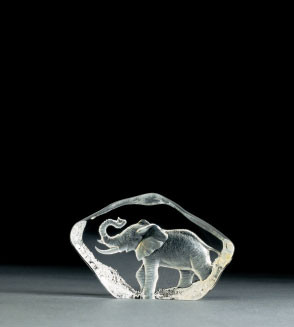 Mats Jonasson Miniatur-Kristal Elefant