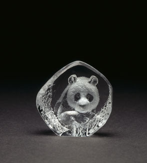 Mats Jonasson Miniatur-Kristal Panda