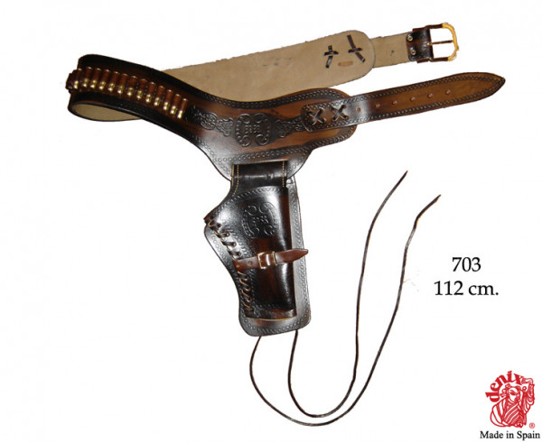 Coltgürtel aus Leder inkl. 24 Kugeln,f.1 Colt