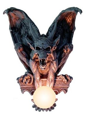 Wandlampe Sitzender Gargoyle