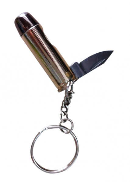 Mini-Stahlmesser Patrone Schlüsselanhänger