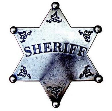 Sheriffstern grau 7,5 cm